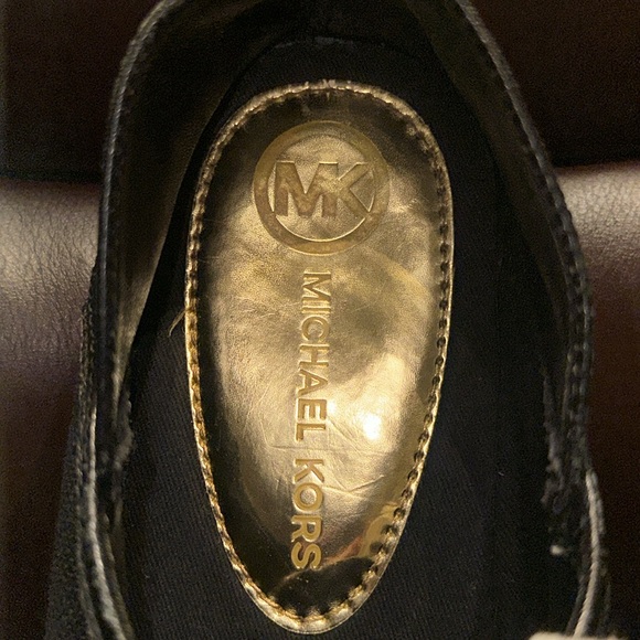 Michael Kors Black Leather & Canvas Trainers - Picture 11 of 16